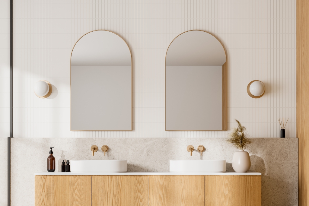 The Image Features a Stylish Bathroom from Oak and Stone Renovations